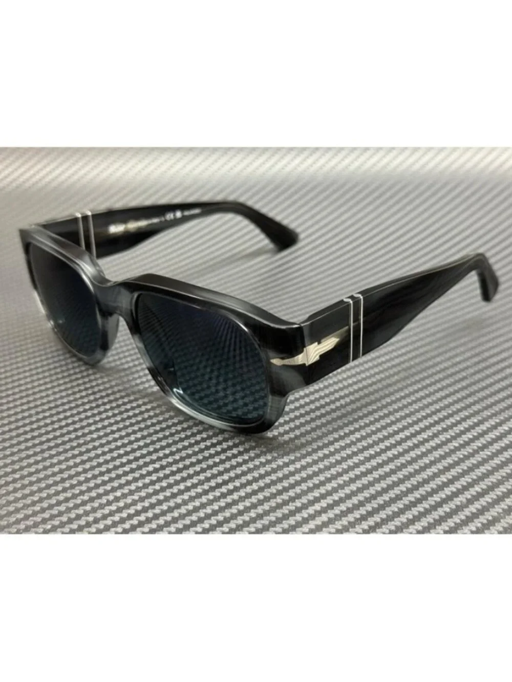 New Persol Men Striped Grey Sunglasses 55-20-145